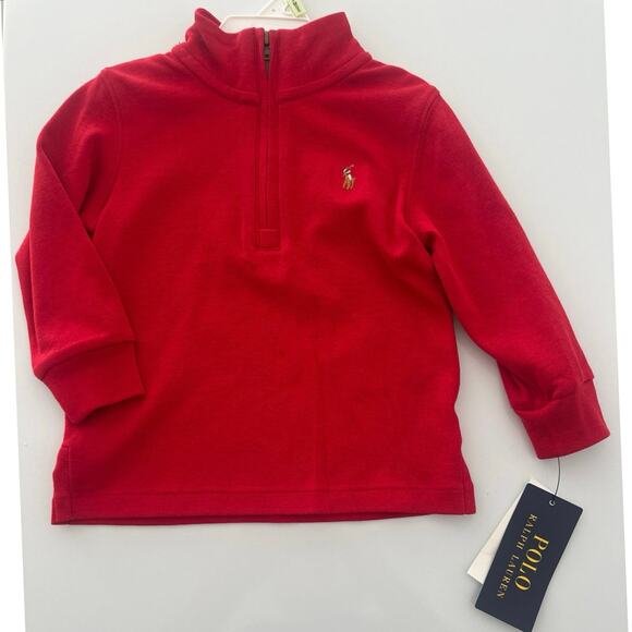 Ralph Lauren red long sleeve top Sz 12M - Picture 1 of 4
